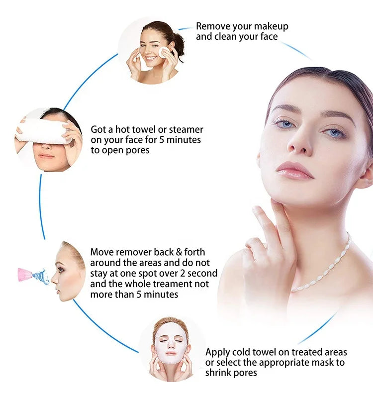 Trends Face Cleansing Beauti Products Facial Lift Rechargeable Electric Pimple Ance Pore Cleaner Vacuum Blackhead Remover