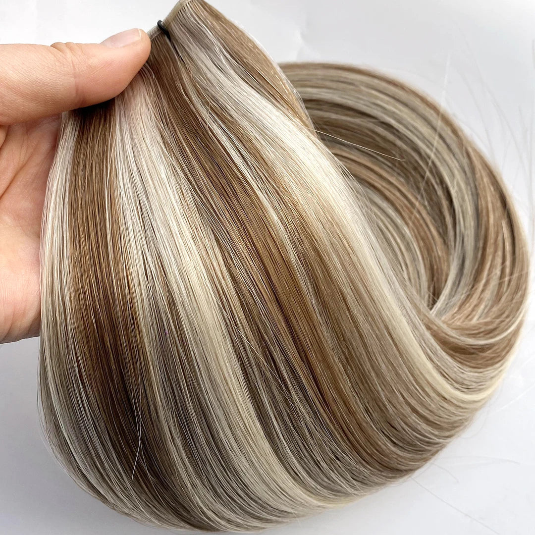 Ready to Ship Genius Weft 11.5inch Weft 25g Each Piece Beautiful Color Hair Invisible Thin Weft Can Be Cut