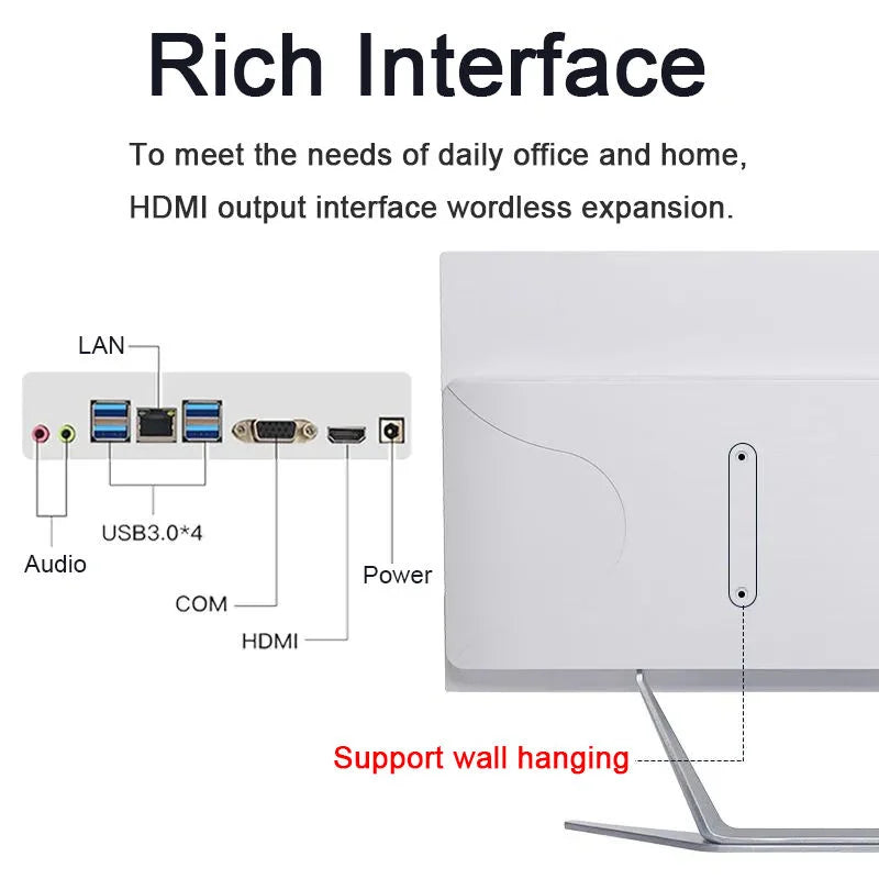 All-in-one Desktop Kit 21.5 23.8 27 Inches OEM ODM Industrial PC Factory Direct Wholesale Touch Screen Monoblock Pc All-in-one