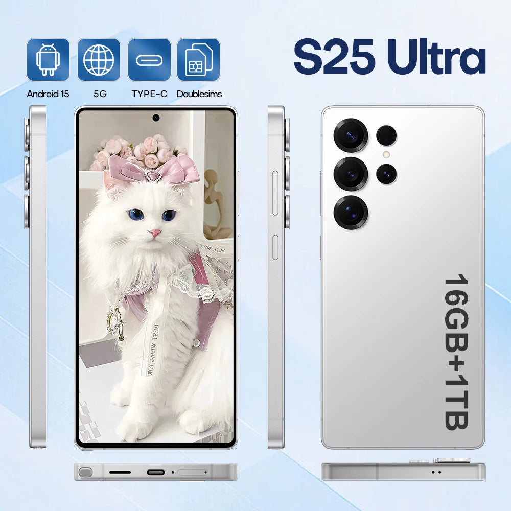 New Nfc Accessoires Small Device Latest Galaxie White Cellphones Originais Folding S25Ultra 5g-smartphone Mobile 5g