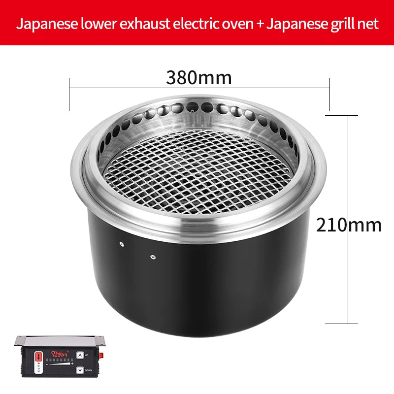 2400W Japanese Style Smokeless Electric BBQ Grill Commercial Stainless Steel Indoor Restaurant Barbecue Equipment