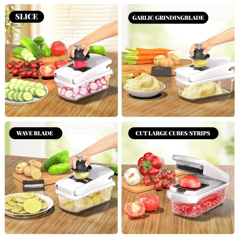 15 in 1 AMZ Best Sale Mandoline Fruit Vegetable Cutter Onion Dicer Veggie Slicer Vegetable Chopper