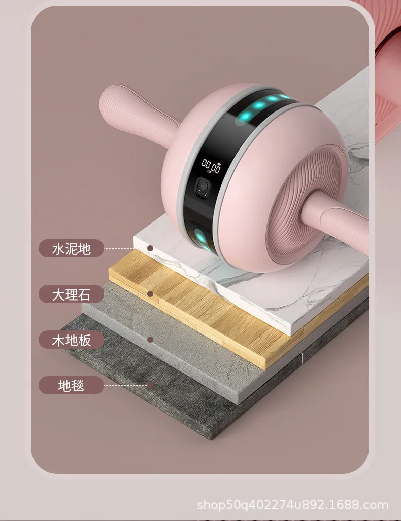 Automatic Intelligent Abdominal Muscle Roller Machine Home Fitness Exercise Equipment Rebound Abdominal Wheel for Male Plastic