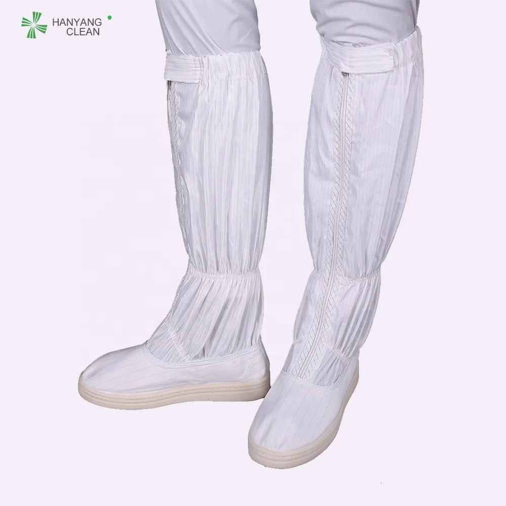 H-3517 Cleanroom Unisex PVC Outsole Autoclavable Anti-static Sterile Esd Boot Shoes for Medical Pharmaceutical Factory