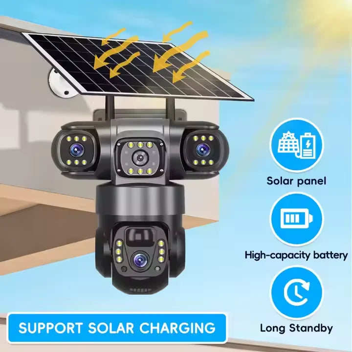 Câmara Solar 4G PTZ VTS28-G 6MP — Segurança Sem Fios
