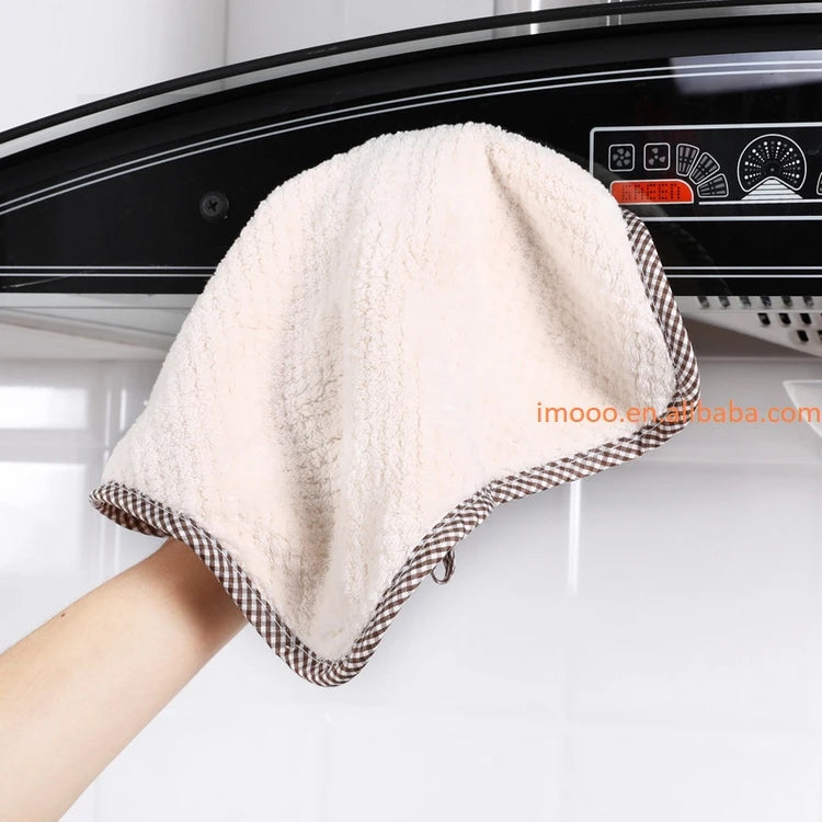 Factory Price Cleaning Cloth 24x24cm Hand Towel Pineapple Pattern Cleaning Towel Lint-Free Absorbent Cloth Dishcloth