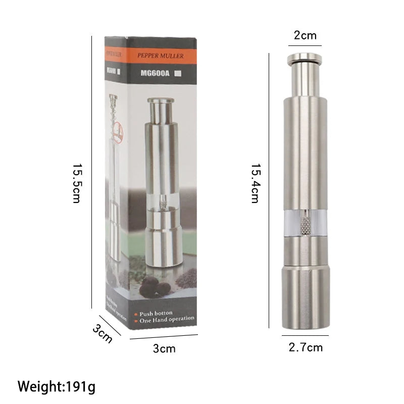 Mother Gift Kitchen Accessaries Picnic Thumb Stainless Steel 18/10 Mill Single Manual Press Salt and Pepper Herb Grinder