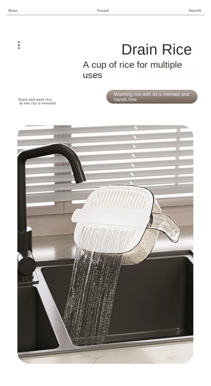 Large Capacity Press-Type Storage Box for Rice Flour Cereals Household Insect-Proof Moisture-Proof Food Grade Sealed Tank