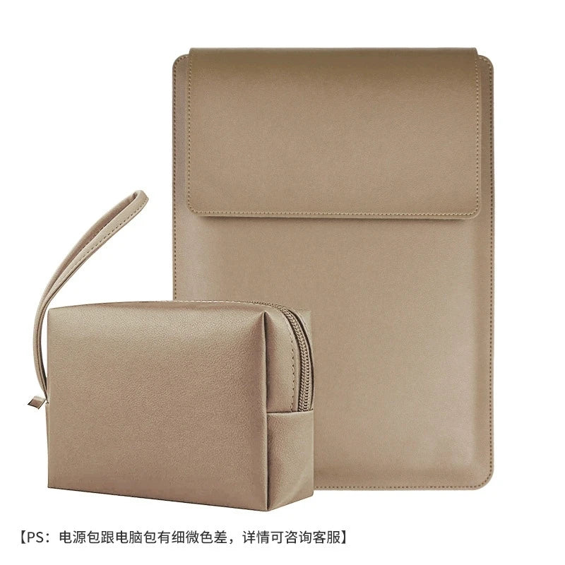 Factory Price 3 In1 Laptop Bag with Stand Mouse Pad for 11 12 13 14 15 16 Inches PU Leather Notebook Cover Laptop Sleeve Case