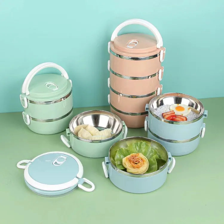 Portable Thermal Lunchbox Picnic Office Students Kids Workers School Japanese Bento 4-Layers Stainless Steel Lunch Box Food