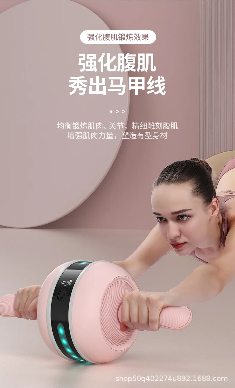 Automatic Intelligent Abdominal Muscle Roller Machine Home Fitness Exercise Equipment Rebound Abdominal Wheel for Male Plastic