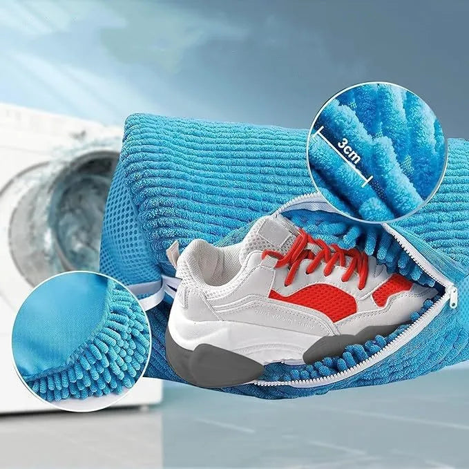 Customizable Logo Thickened Zippered Polyester Shoe Cleaning Bag for Washing Machines
