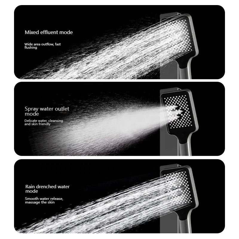 High Quality Wall Mounted 2 Function Brass Shower Hot and Cold Mixer Bathroom Piano Waist Spray Shower Set