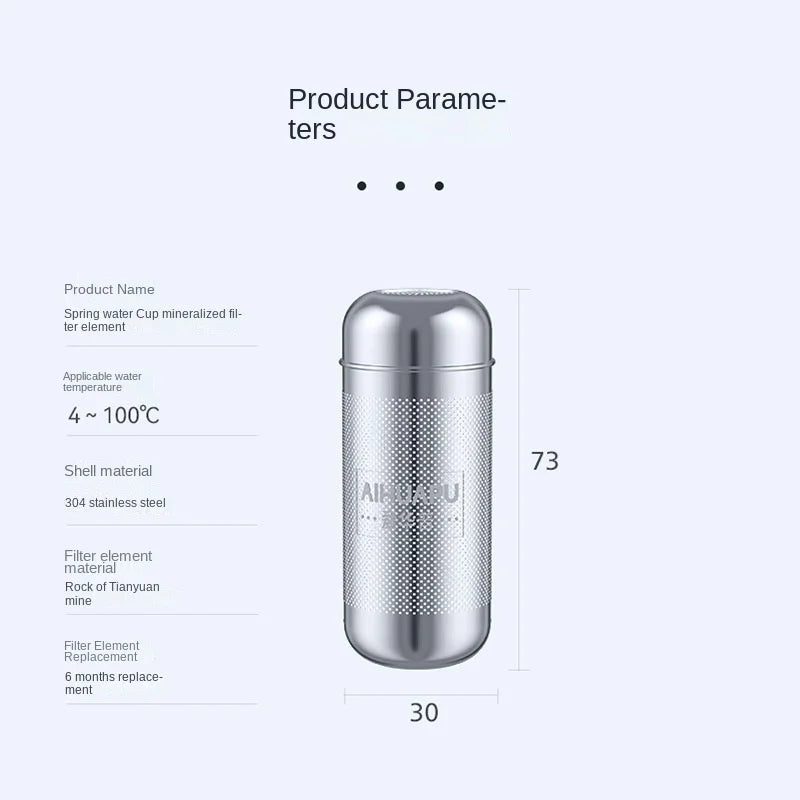 Alkaline Water Stick PH Alkalizer Ionizer Stainless Steel Hydrogen Minerals Wand Water Purifier Filter