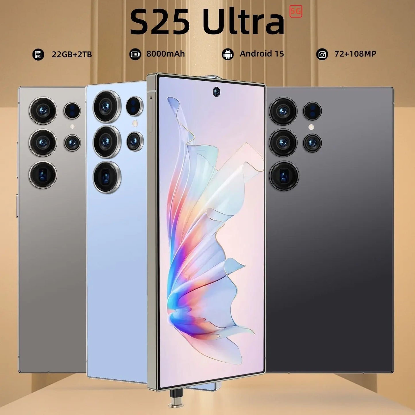 Factory Wholesale New Original S25 Ultra 6.9 Inch 16+1TB Cheap Smartphone High Quality Gaming 5G Phone Android Phone Smartphone