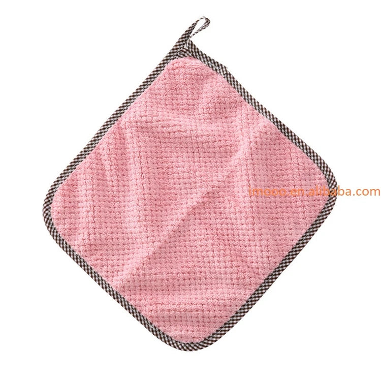 Factory Price Cleaning Cloth 24x24cm Hand Towel Pineapple Pattern Cleaning Towel Lint-Free Absorbent Cloth Dishcloth
