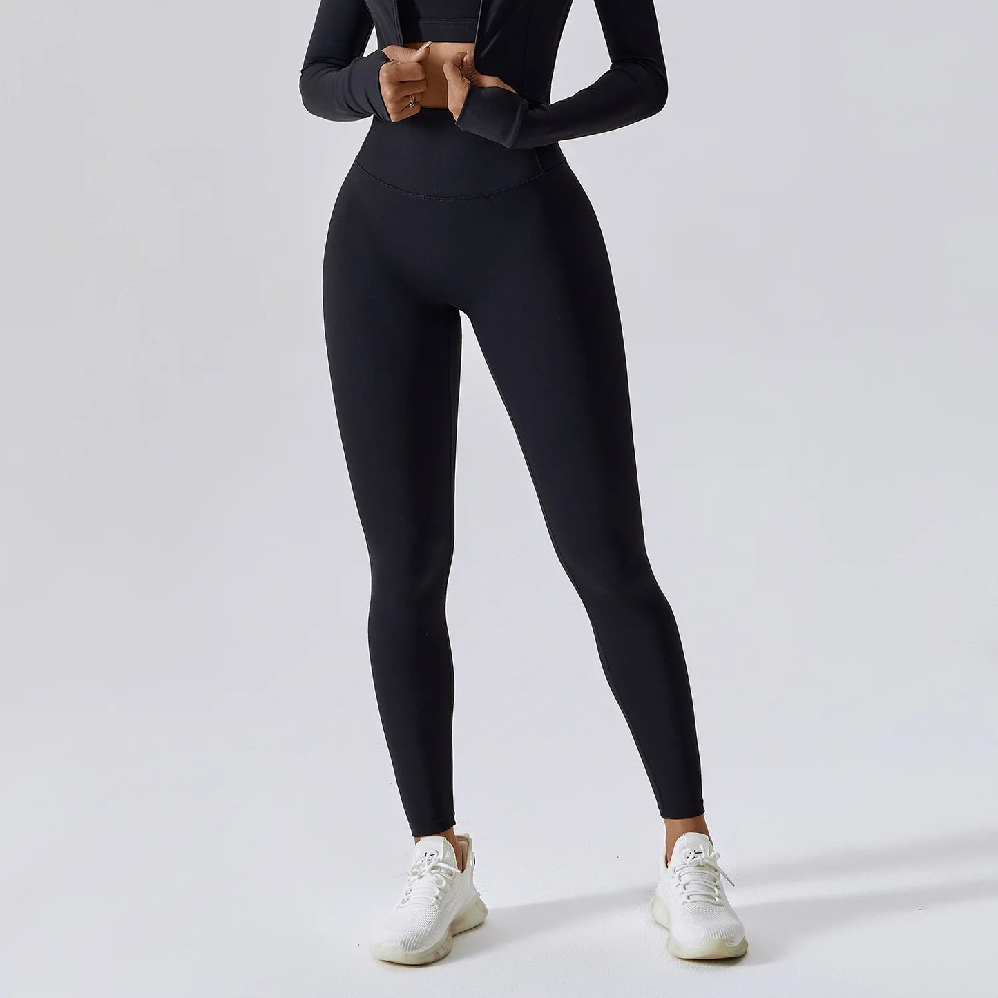 Conjunto de 3 Peças Fitness Feminino – Top Curto