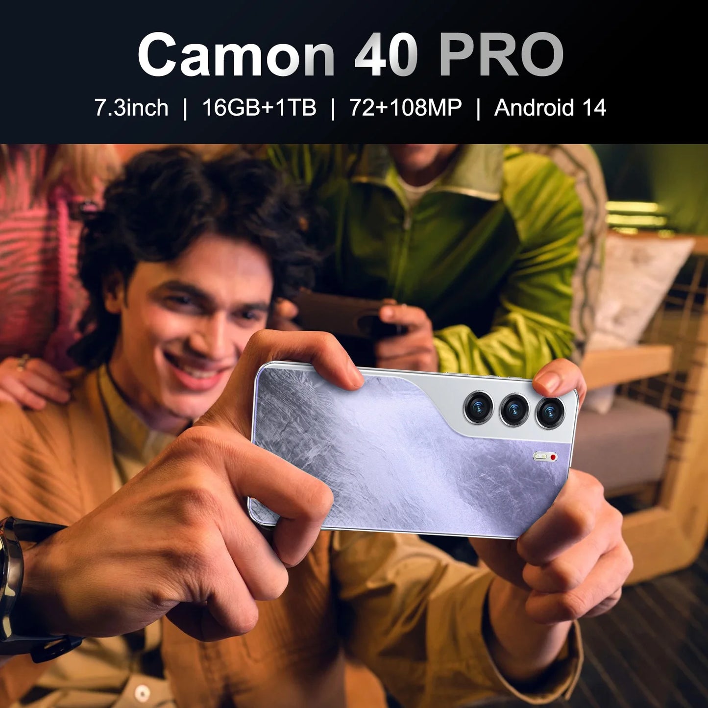 2025 New Camon 40 Pro Cellphone 16GB+1TB Smartphone Unlocked Dual Card 5G Phones 7.3inch HD Hd Screen Mobile Phones