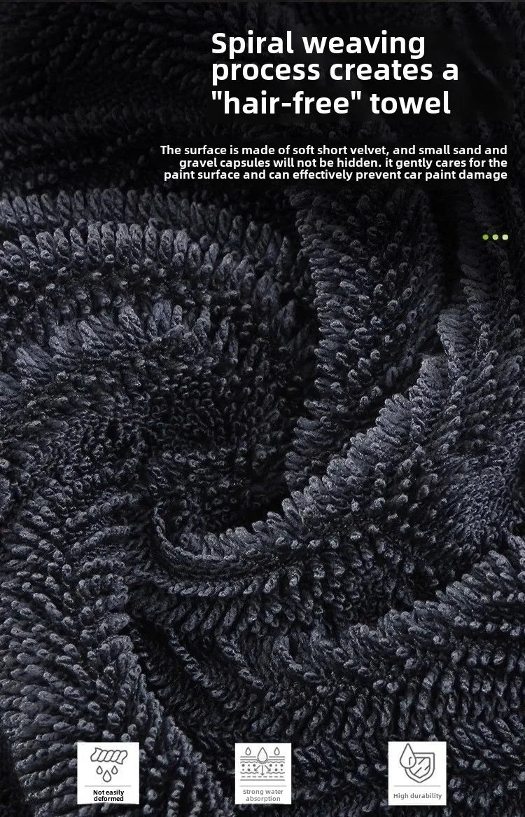 Microfiber Quick-Dry Car Wash Cloth Thick Braid Twisted Towel for Home Use Strongly Absorbent Lint Cleaning Wholesale