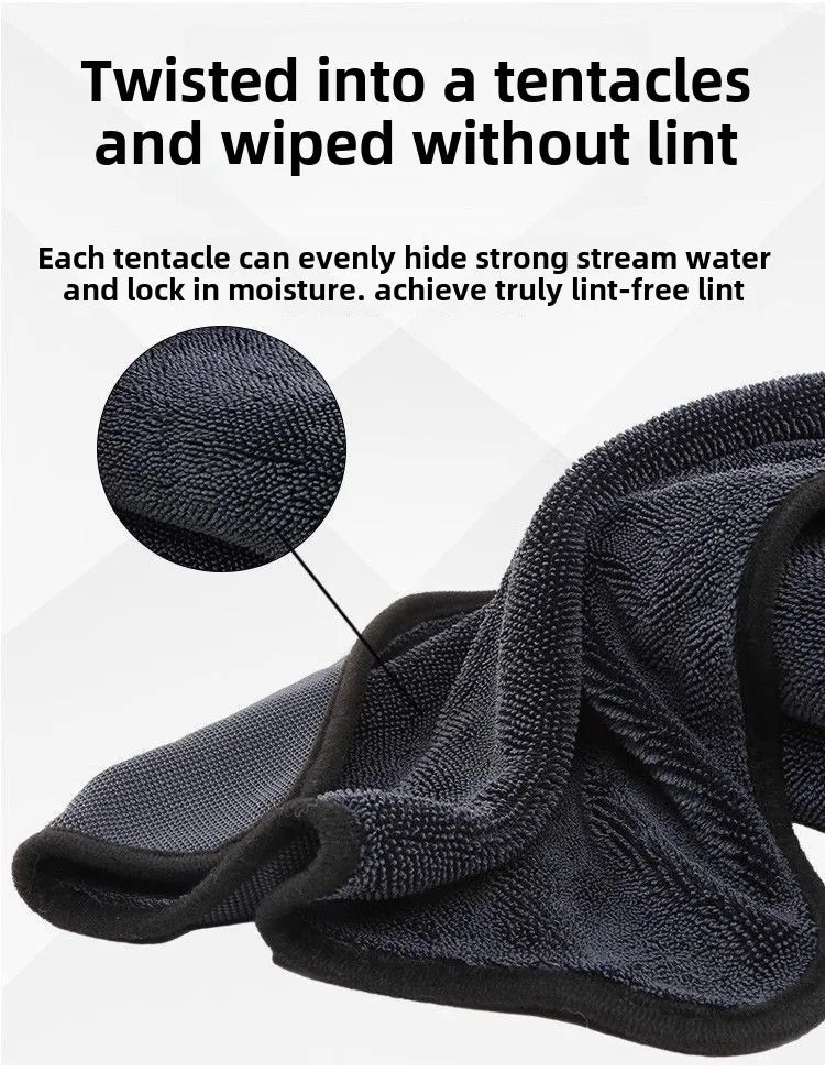 Microfiber Quick-Dry Car Wash Cloth Thick Braid Twisted Towel for Home Use Strongly Absorbent Lint Cleaning Wholesale
