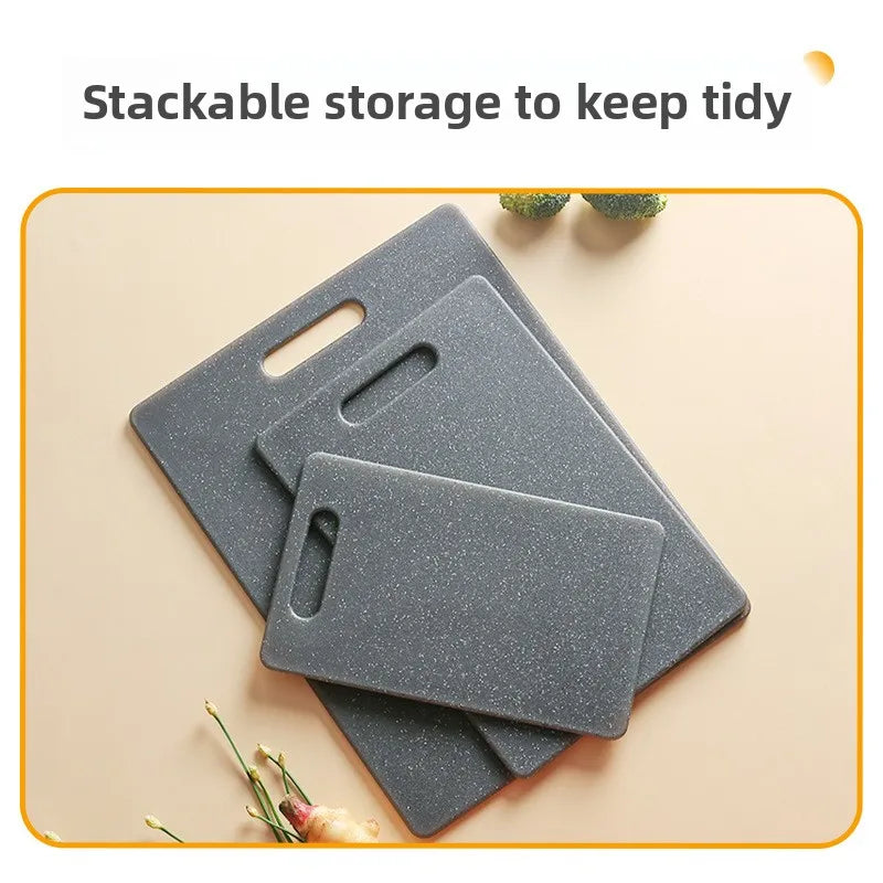 Three Double-Sided Non-Slip PP Cutting Board Set Plastic Kitchen Board for Cheese Vegetables Meat Fruits-Wholesale