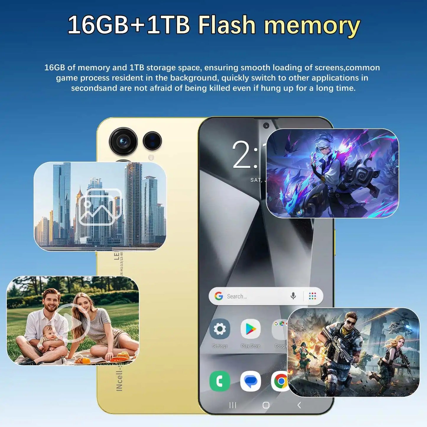 Original Unlocked S26 Ultra Smartphone 7.3 Inch Full HD Screen 16GB+1TB Memory Android 15 108MP Rear Camera Face ID LTE CDMA