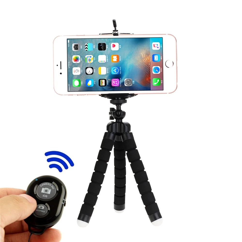Tripé Flexível para Telemóvel e Câmara | Suporte Ajustável