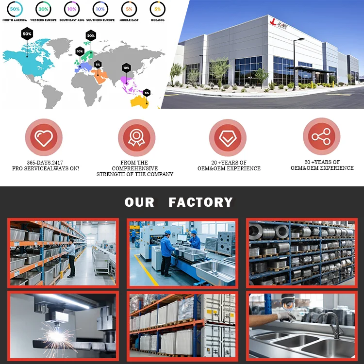 JLink Customized Brushed Gold 1000X500MM Large Modern Single Bowl Kitchen Multifunctional Faucet Stainless Steel Left Sink