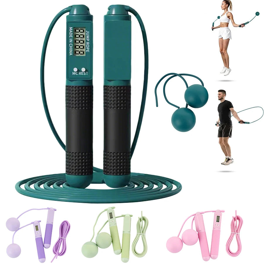Professional Adjustable Speed Jump Rope for Fitness for CrossFit Cardio Weight Loss Training Digital Cordless Smart Beginners