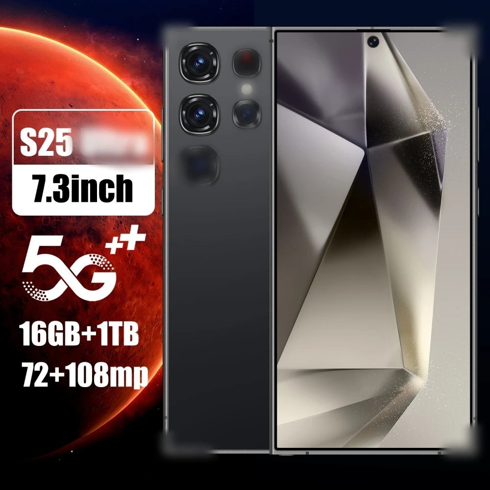 Hot Selling RTS S25 Original 16gb+1tb 72MP+108MP Face Unlock Full Display Android 14 Cell Phone Smart Mobile Phone 7.3inch