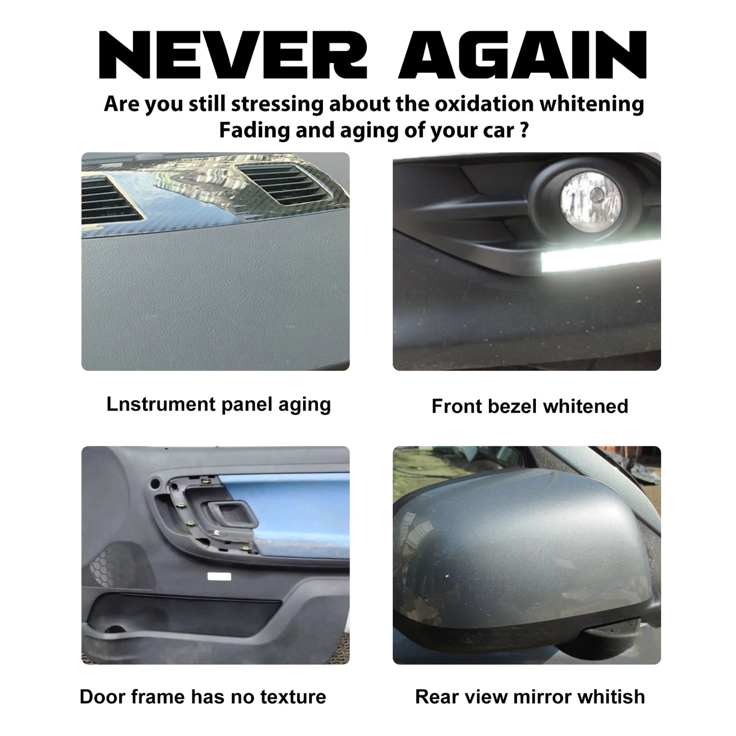 Homonth Car Care Equipment Plastic Restorer Dust-Proof Decontamination Coating Agent for Interior Seat Dial Cleaning