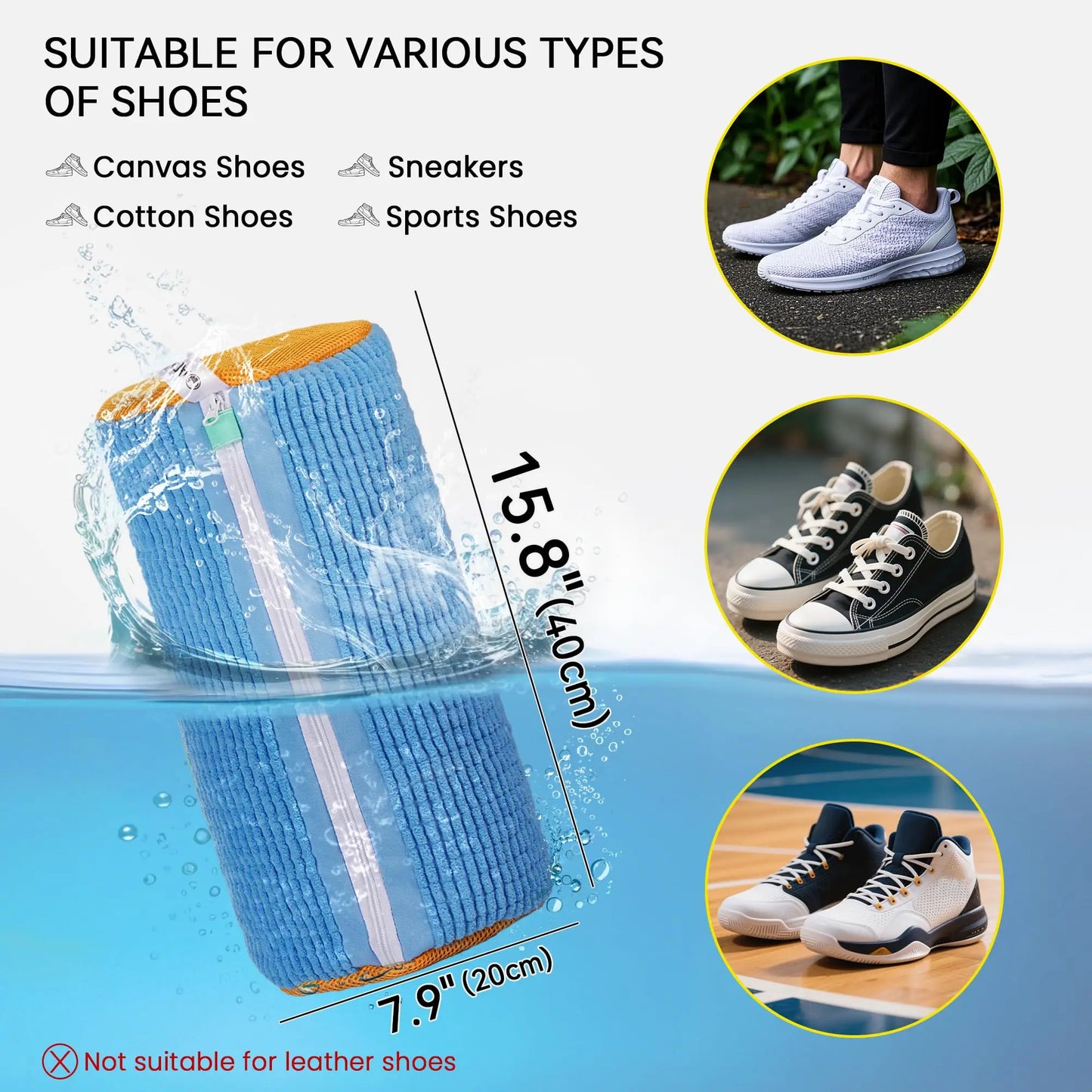 Shoe Washing Machine Bag 2025 New Reusable Mesh Laundry Shoe Wash Bag Shoe Cleaning for All
