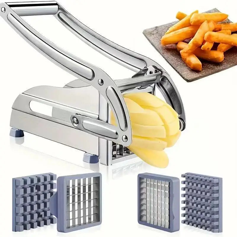 Eco-Friendly Stainless Steel Manual Potato Slicer Chipper Household Kitchenware for French Vegetables Fruit Vegetable Tools