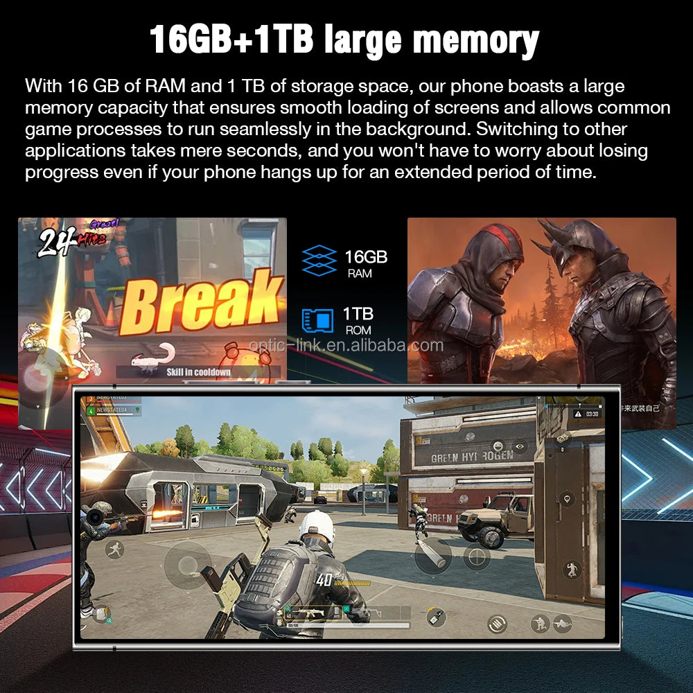 Highly Recommend 16+1TB Galax S24 Ultra Smart Phone 7.3inch Telephone Unlock S-Pen 4G WIFI Android S23 S24 Mobile Phones