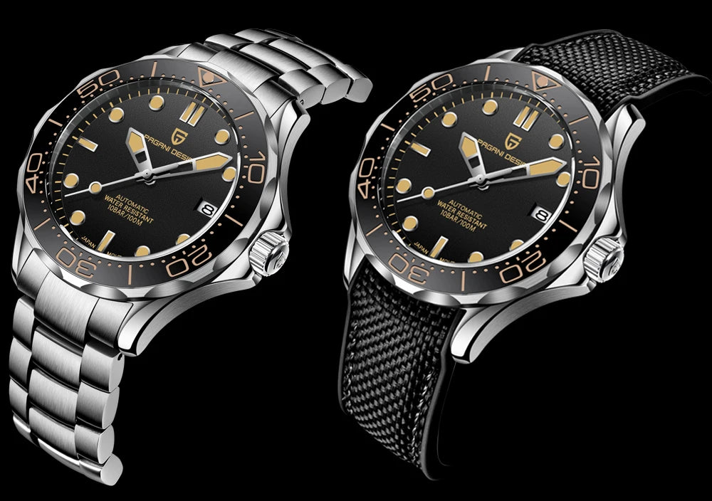 Pagani Design 2025 Automatic Watches for men mechanical wristwatch men Top Brand Luxury men watch 100m waterproof NH35 steel 007