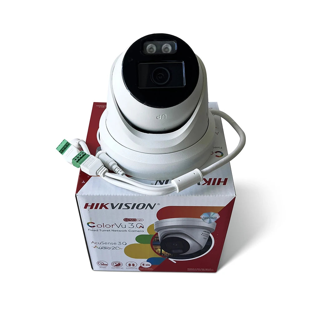 HIK DS-2CD2387G3-LIS2UY/SRB 8 MP CCTV Camera Smart Hybrid Light ColorVu Fixed Turret 4K Resolution CMOS Sensor Built-in Mic