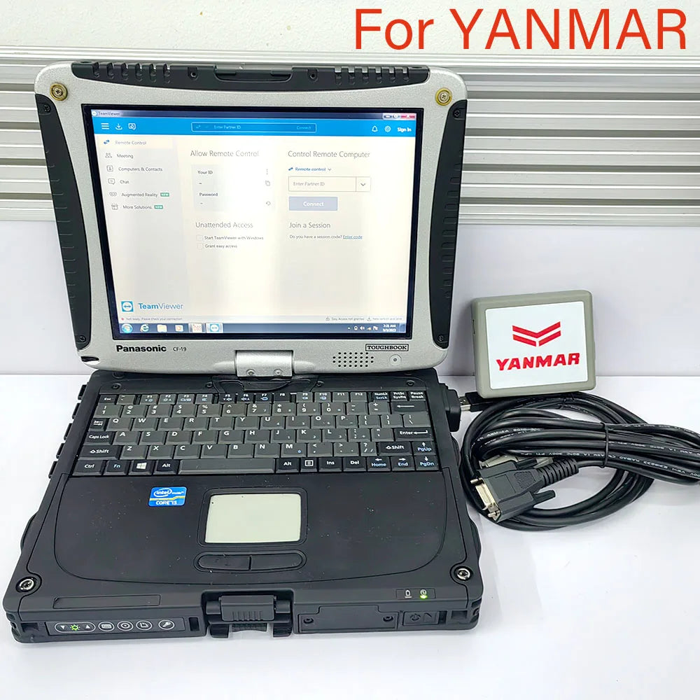 Toughbook CF-19 CF19 with Excavator Diagnostic Adapter Test Equipment for Yanmar Excavator Diagnostic Tool