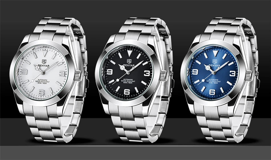 BENYAR 40MM V2 Version Top Brand  Luxury Men Watch Fashion Sport Watch  Automatic Mechanical Watches 10Bar BY-5177