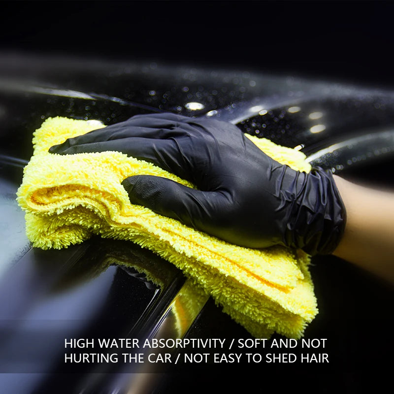 KLCB High-Low Coral Fleece Edgeless Car Wash Towel  Absorbent and Lint-Free Car Interior Cleaning