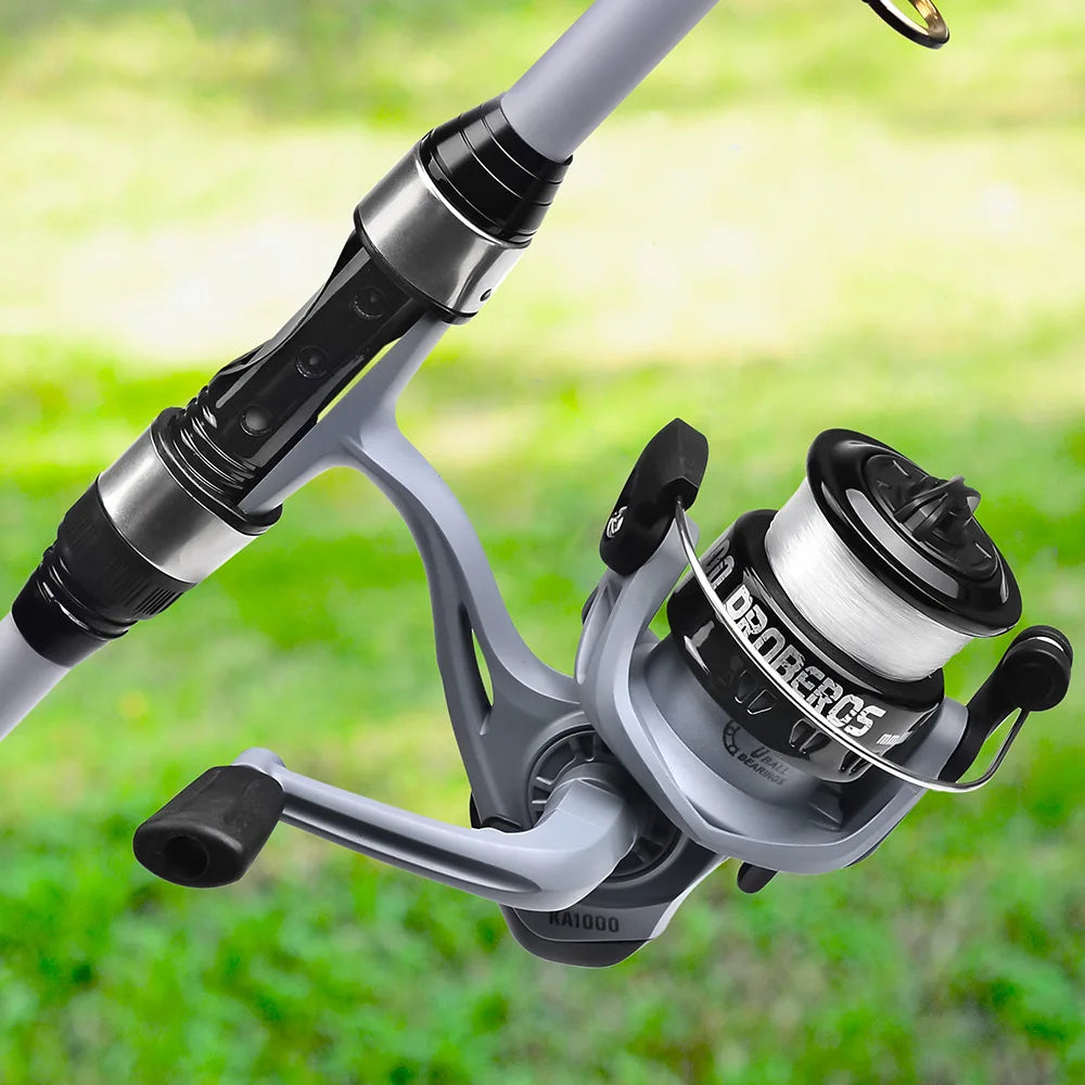 New 1.8m Glass Fiber Telescopic Pole Fishing Rod Reel Combo Kit Bass Fishing Tackle Set for Carp Bottom Fishing
