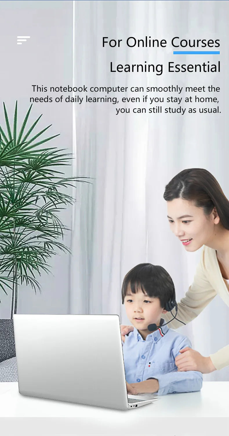 15.6" FHD Display, Win 10 Pro Laptop, 12G RAM with N5095 Notebook Portable Gaming Laptop