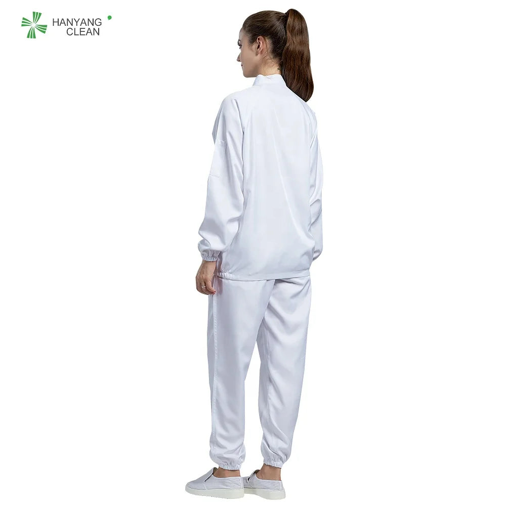 Cleanroom Lint Free Food Processing Uniform Clothes for Frozen Meats Oils Fats Edible Seafood Juices Fruit Vegetable Bread Cakes