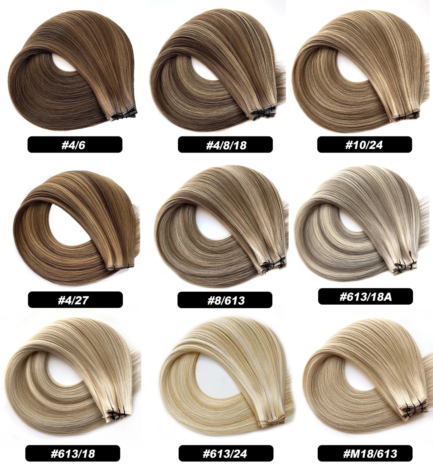 Ready to Ship Genius Weft 11.5inch Weft 25g Each Piece Beautiful Color Hair Invisible Thin Weft Can Be Cut