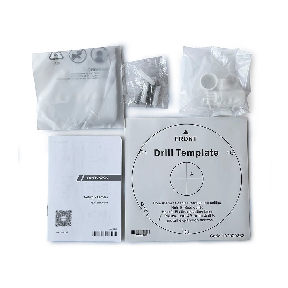 HIK DS-2CD2387G3-LIS2UY/SRB 8 MP CCTV Camera Smart Hybrid Light ColorVu Fixed Turret 4K Resolution CMOS Sensor Built-in Mic