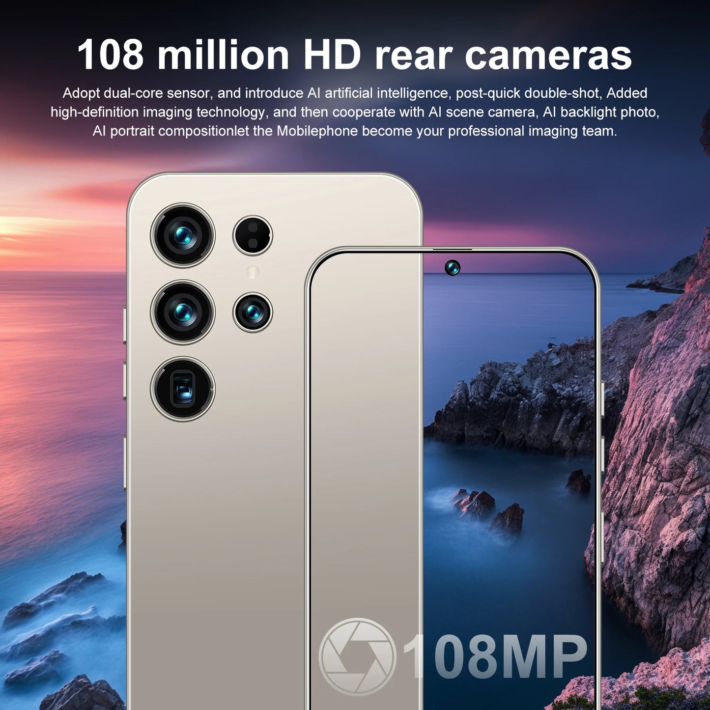 2025 New Original Phones S26 ultra Smartphones 22GB+2TB 5G Dual SIM Cellphone Mobile Phone Face Unlock Android 14 5G Phone