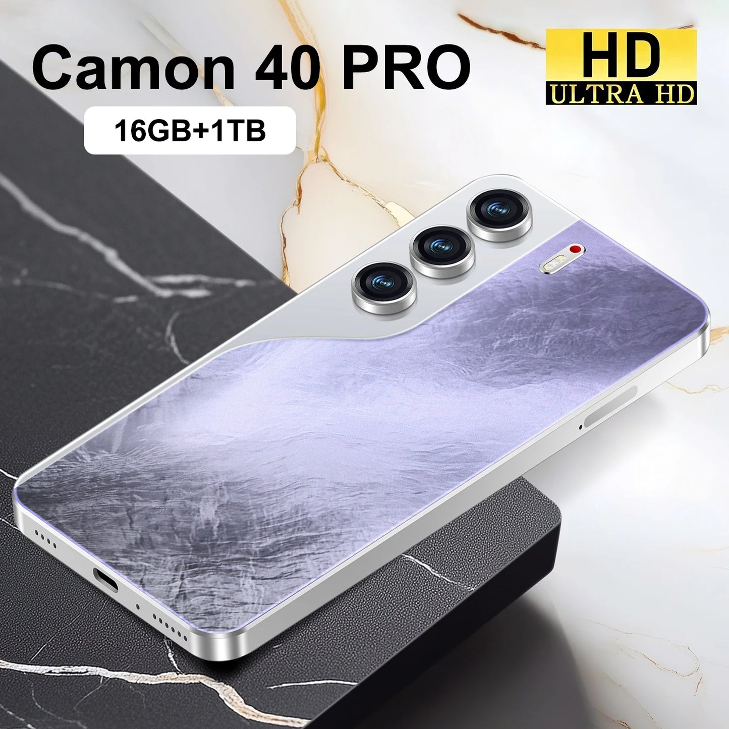 2025 New Camon 40 Pro Cellphone 16GB+1TB Smartphone Unlocked Dual Card 5G Phones 7.3inch HD Hd Screen Mobile Phones