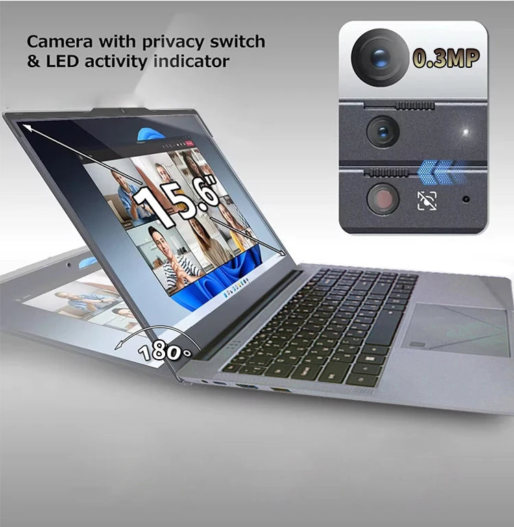 15.6" Gaming Laptop AMD-Ryzen  7 Laptop 32GB DDR4 RAM 512GB NVMe SSD Portable Notebook Laptop
