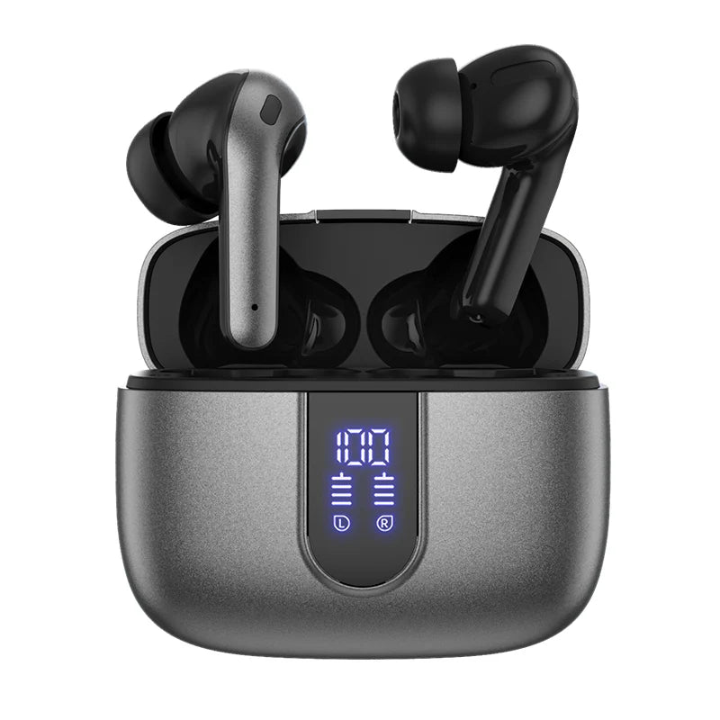 Hot-selling Noise-Canceling Wireless In-Ear Headphones with Digital Display Waterproof Sweatproof Long Battery Life BT Earphones