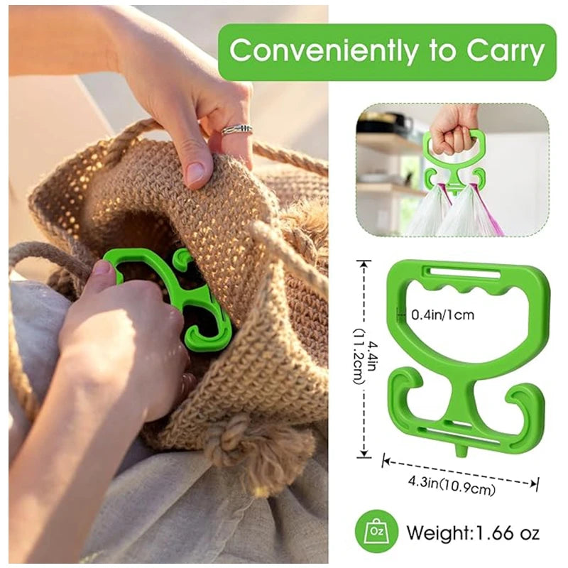 Multipurpose Grocery Shopping Bag Carrier Handle Holder With Double Buckle Comfortable Grip Labor Saving Tools