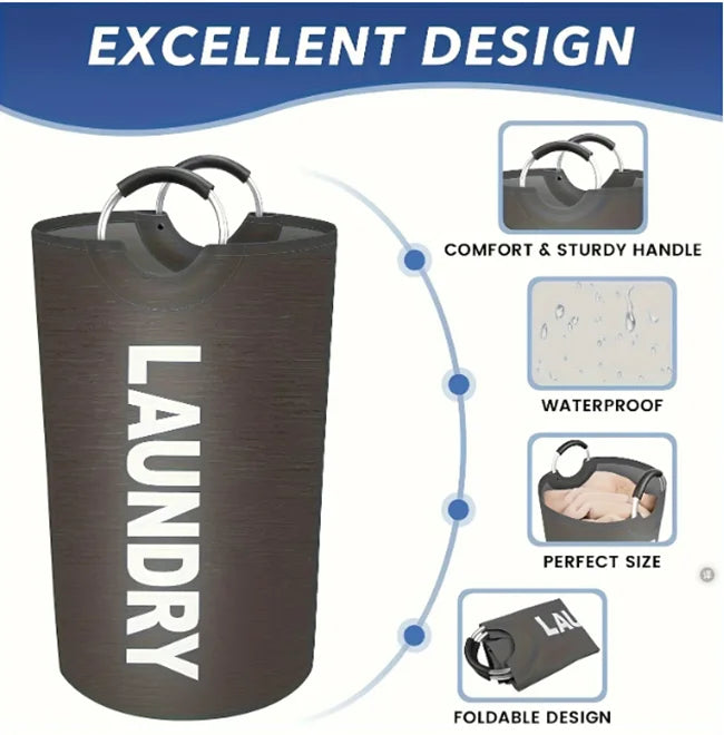 Laundry Room Bathroom Waterproof Storage Dirty Clothes Baskets Toy Boxes Large Capacity Foldable Laundry Basket With Handle